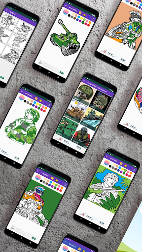 Android application Army Military Coloring Book screenshort