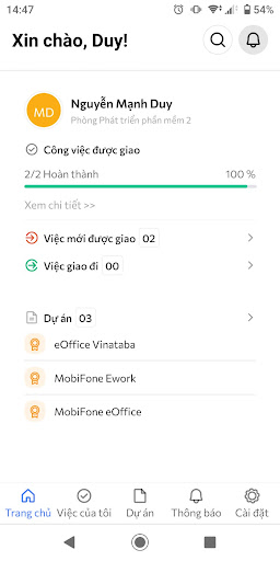 MobiFone eWork Screenshot 1 - AppWisp.com