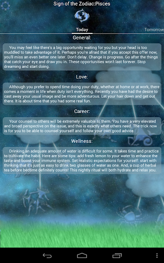 Horoscope for Tomorrow Screen 3