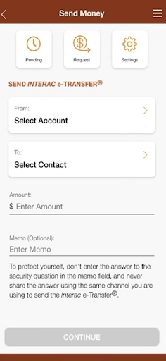 Me-Dian CU Mobile App Screen 3