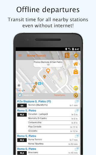 Android application Rome Public Transport screenshort
