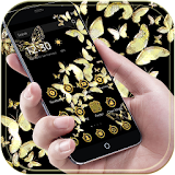 Gold Butterfly Glitter theme icon
