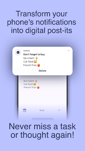 Android application todono - notes as notification screenshort