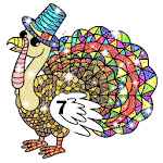Cover Image of Télécharger Adult Thanks Giving Glitter Color By Number Book 1.1 APK