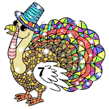 Adult Thanks Giving Glitter Color By Number Book icon