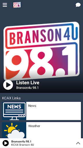 Android application Branson4u 98.1 screenshort