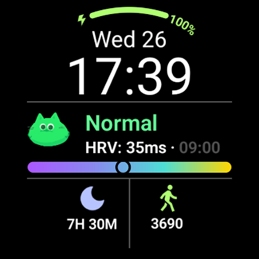 Screenshot of Moodpress Rainbow Watch Face