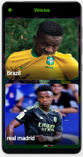 Android application Vinicius Jr Wallpapers 4k screenshort