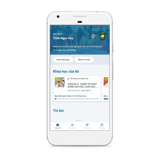 vnEdu LMS Tập huấn Screen 2