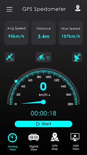 GPS Speedometer: Speedometer Screen 2