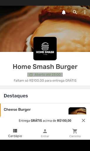 Android application Home Smash Burger screenshort
