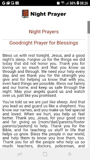 Android application Night Prayer screenshort