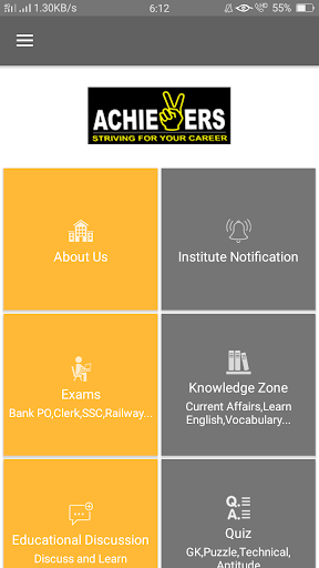 Android application WeACHIEVERS screenshort