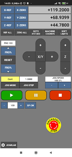 Android application CNC Control for Mach3 screenshort