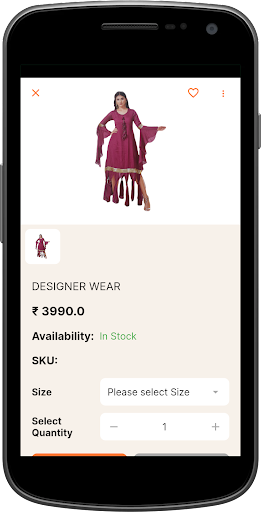 Android application DHVIJA COUTURE screenshort