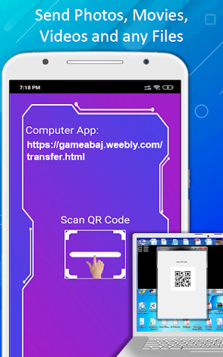 Android application transfer files from phone to p screenshort