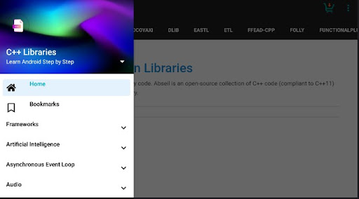 Screenshot of C++ Libraries and Compiler