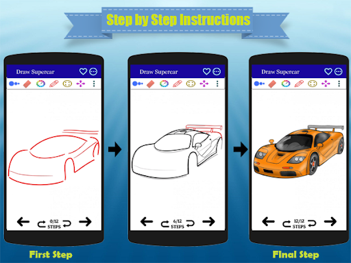 How to Draw a Supercar Easy Screen 3