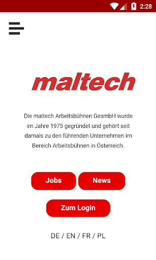 Android application maltech screenshort