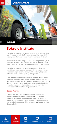 Android application Instituto Engenharia screenshort