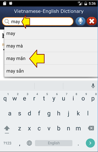 Vietnamese-English Dictionary+ Screen 2