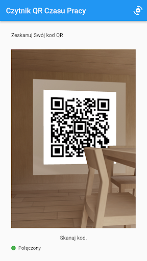 Android application Czytnik QR Czasu Pracy screenshort