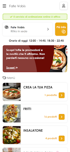 Ristorante Fate Vobis Screen 2