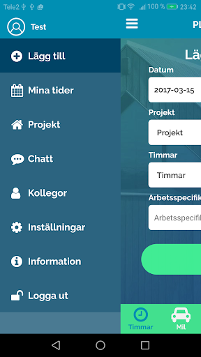 PL Utveckling Tidrapport Screen 3