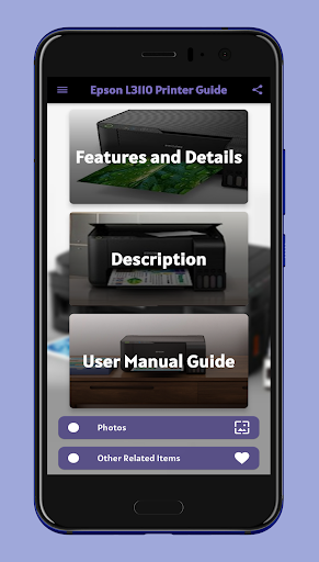Android application Epson L3110 Printer Guide screenshort