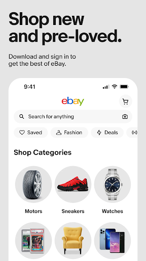 Screenshot of eBay online shopping & selling