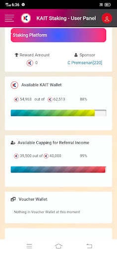 KAIT STAKING Screen 3
