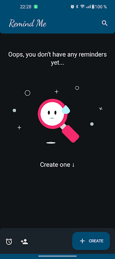 Android application RemindMe screenshort