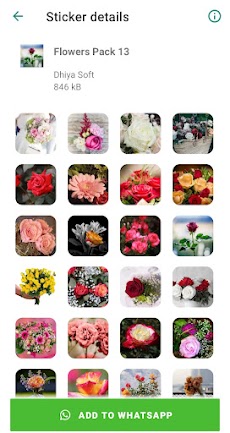 Flowers Stickers for WAのおすすめ画像2
