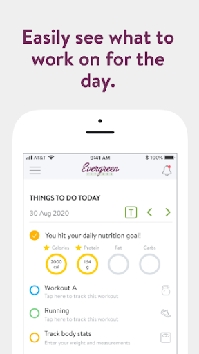 Android application Evergreen Fitness at Home screenshort