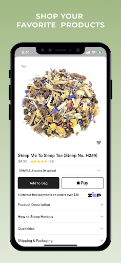 Steepologie Teas Screen 3