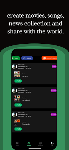 Android application lmaOo Chat: Group, Song, Watch screenshort