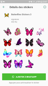 Screenshot 4 Pegatinas de mariposas android