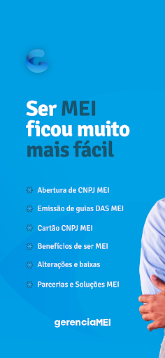 Android application GerenciaMEI: abrir CNPJ, DAS screenshort