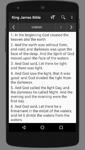 Screenshot of King James Version Bible (KJV)