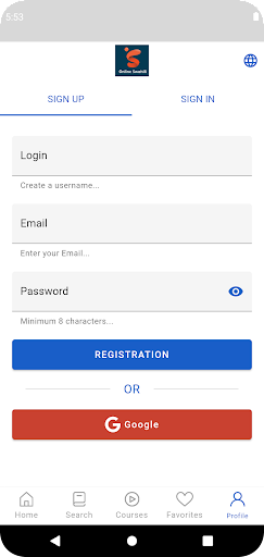 Android application Online Swahili screenshort