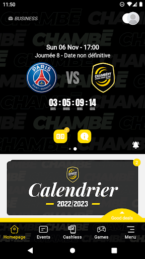 Android application Team Chambé screenshort
