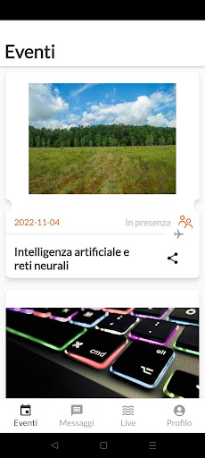 Android application Evvvents screenshort