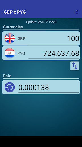 Android application Pound GBP x Paraguayan Guarani screenshort