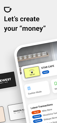 Android application Pokepay (For stores) screenshort