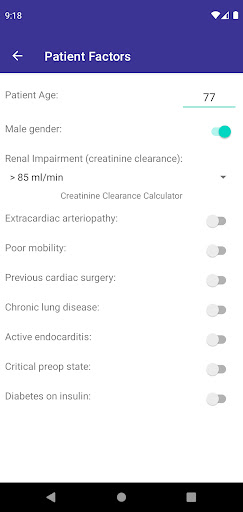 EuroSCORE II Screen 2