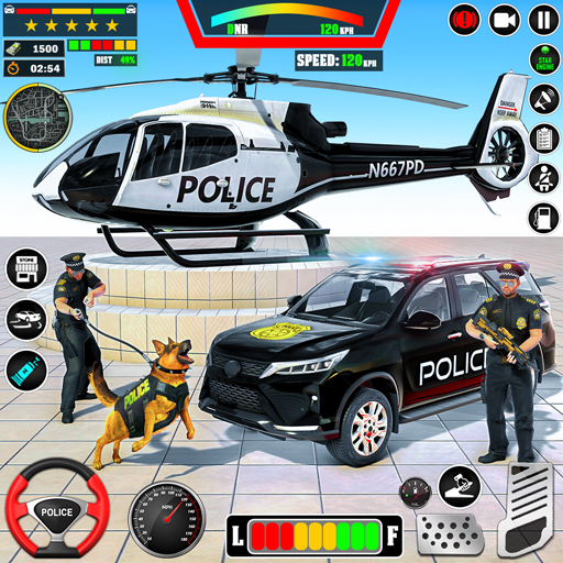 Police Helicopter Car Games 3D Logo