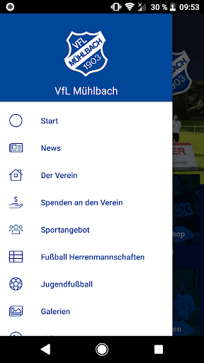 Android application VfL Mühlbach screenshort