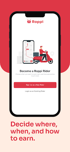 Android application Roppi Driver screenshort