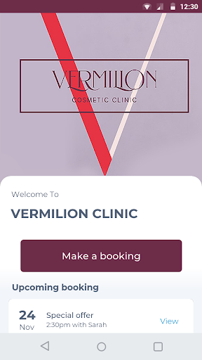 Android application VERMILION CLINIC screenshort