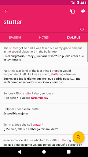 Spanish English Dictionary Screen 3